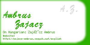 ambrus zajacz business card